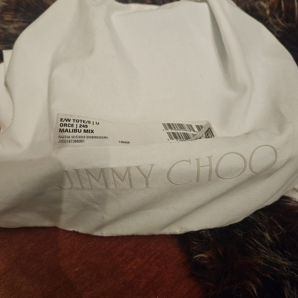 New Authentic Jimmy Choo Turquoise Woven Tote - Picture 15 of 15